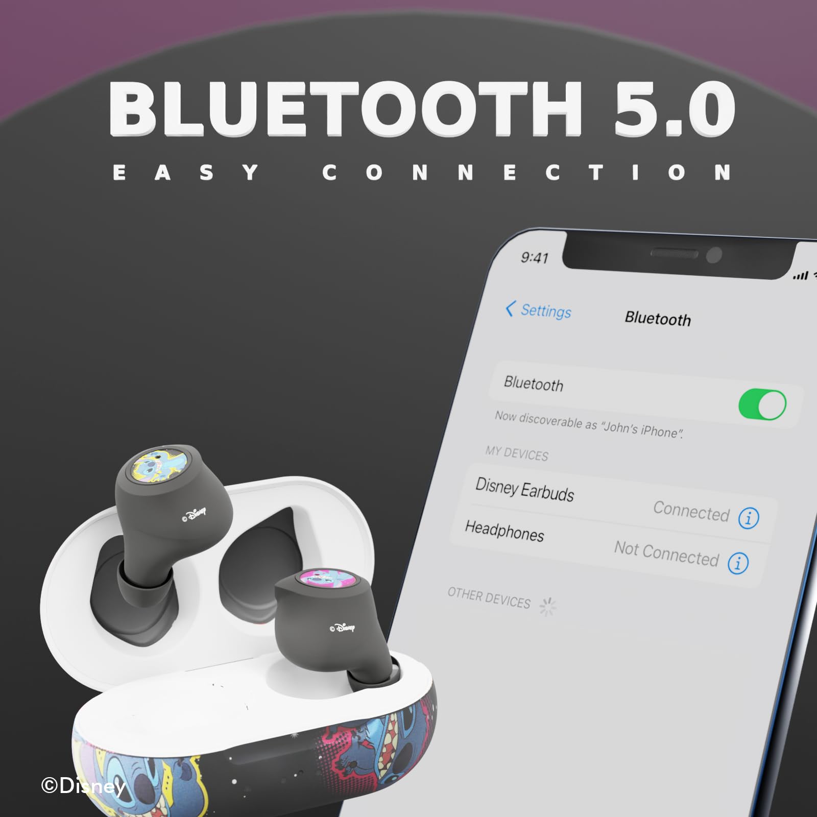 Amazon.com: Disney Lilo and Stitch Bluetooth Earbuds w/Charging